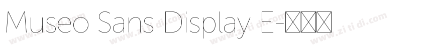 Museo Sans Display E字体转换